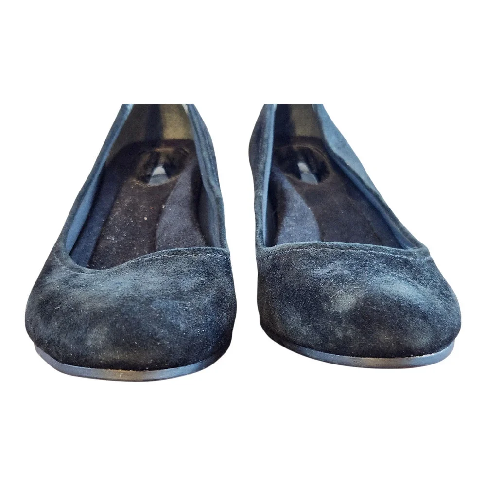 Giani‎ Bernini GB Jileen black leather suede sz 5m wedge heel slide on